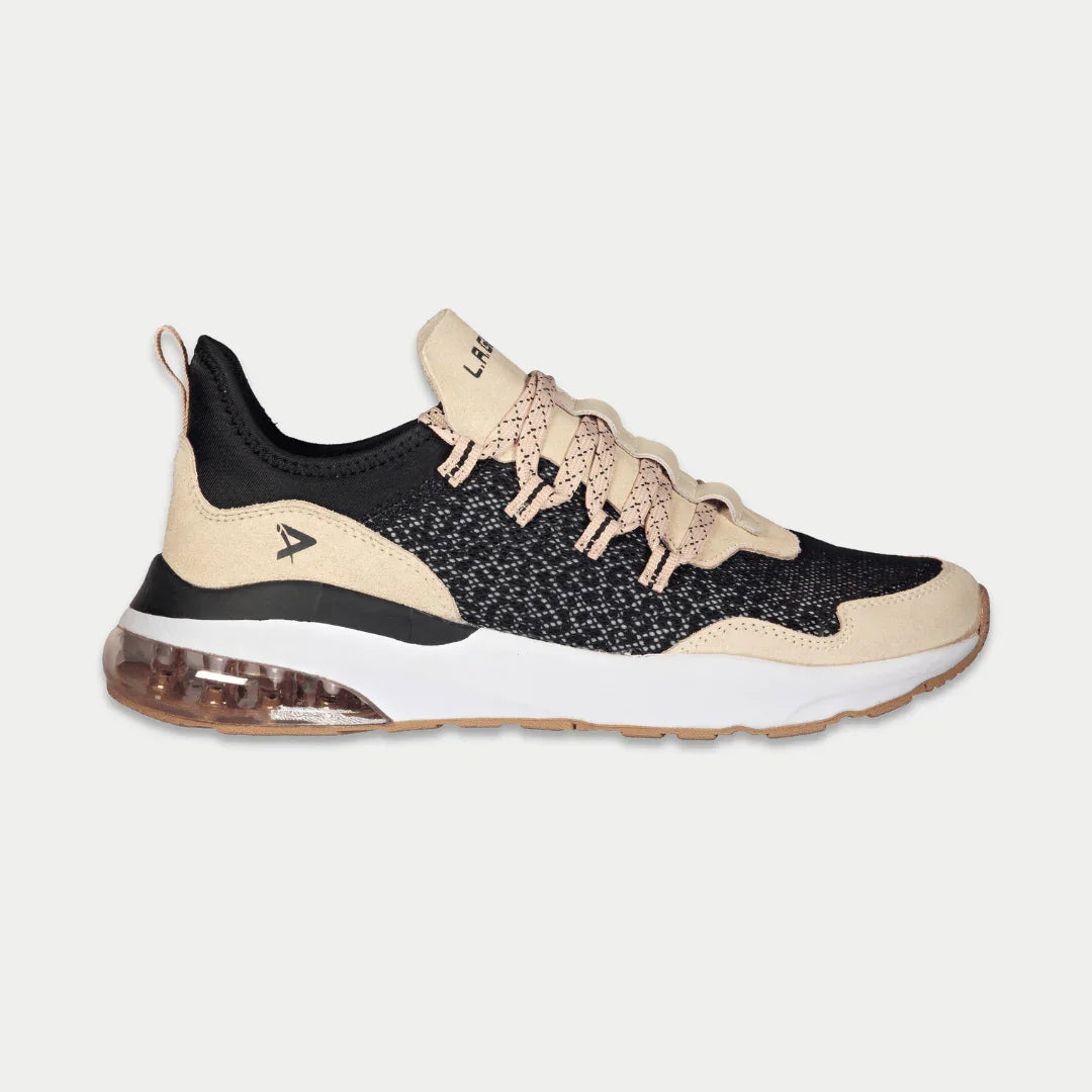 LA Gear Women's Runyon Lowtop | Black x Pink Comfortable Sneaker