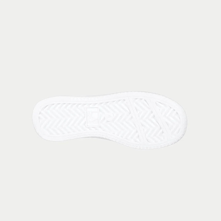 White sneaker sole on a white background