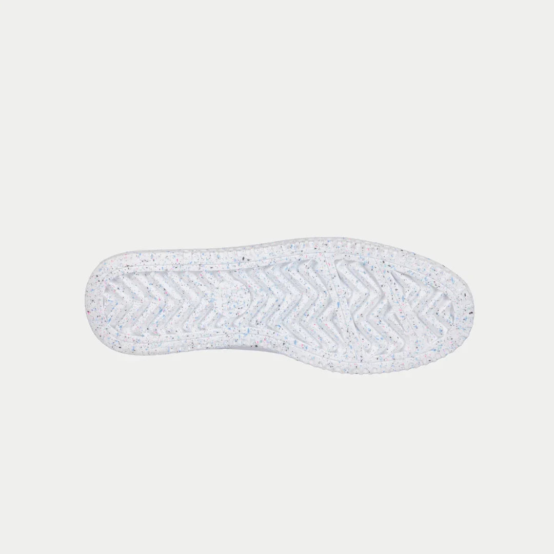 White shoe sole on a light gray background