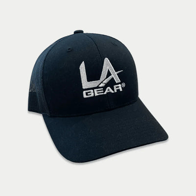 LA Gear Classic Trucker Hat | Black Mesh Cap
