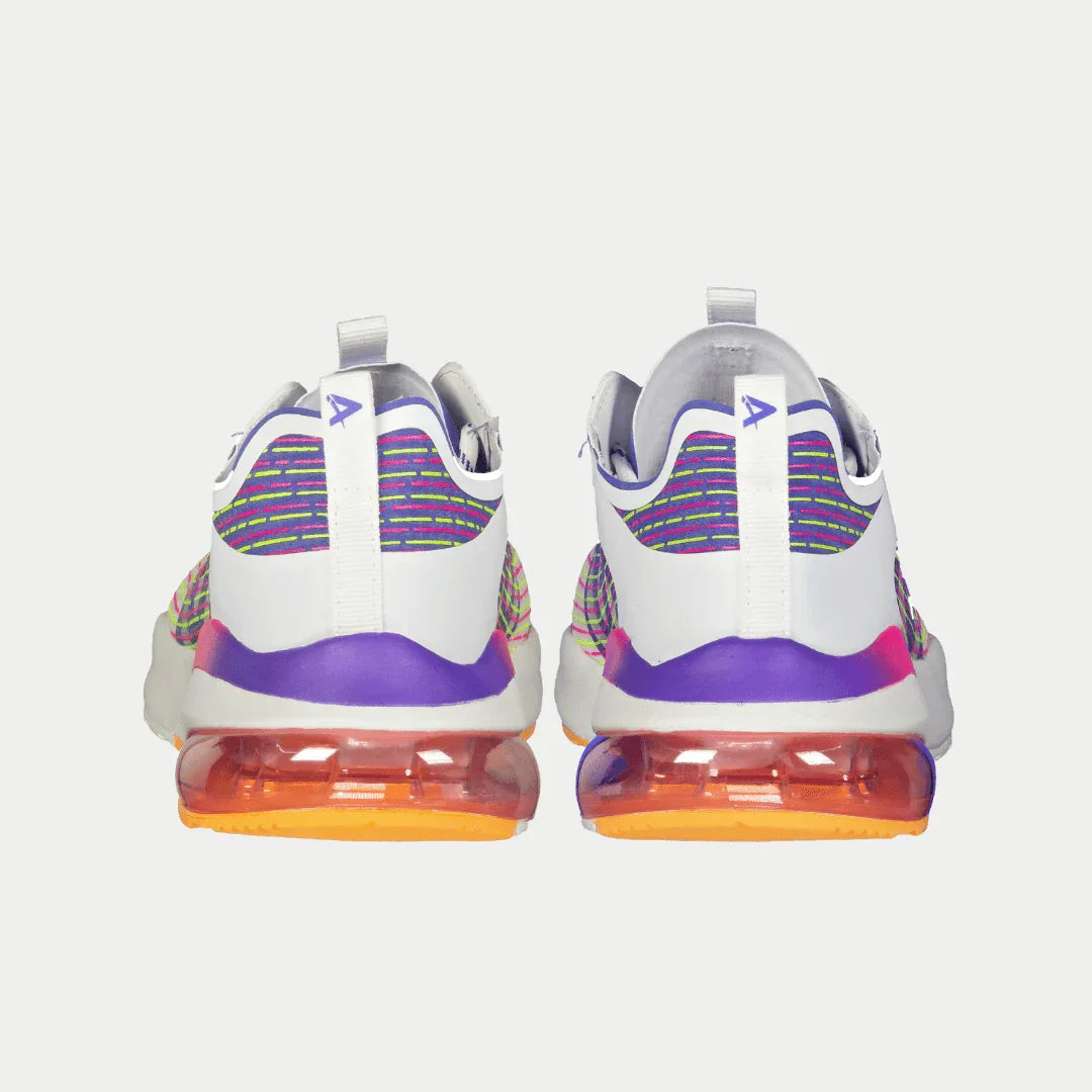 Colorful sneakers with a white background
